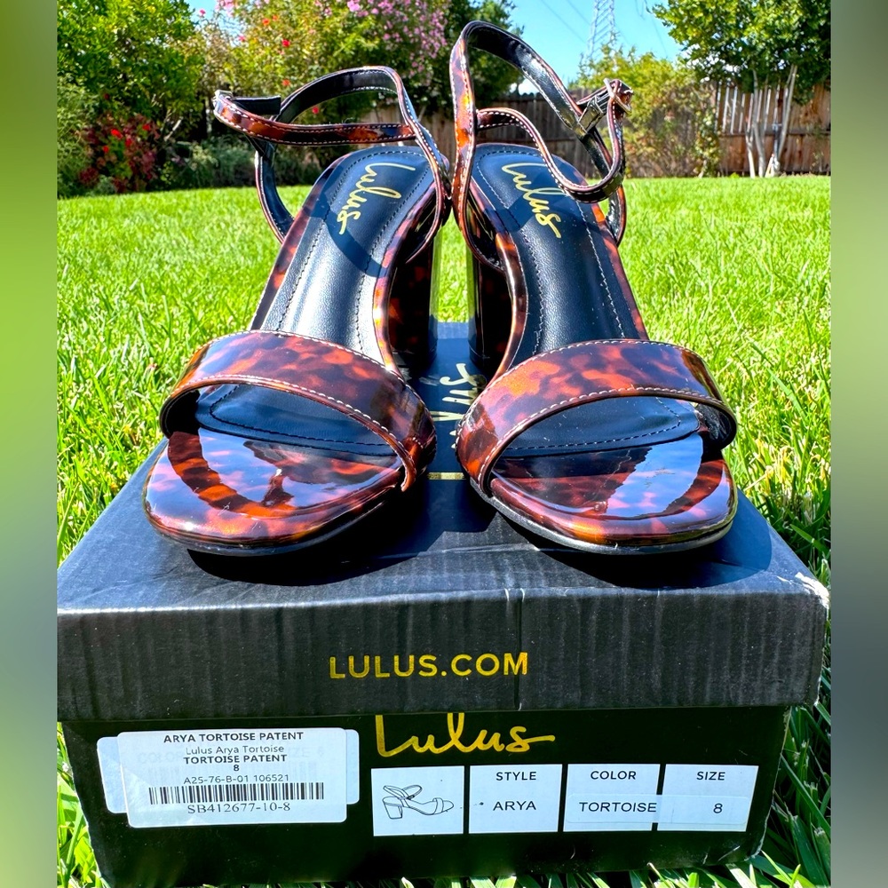 Lulus Arya Tortoise Block Heel Sandals